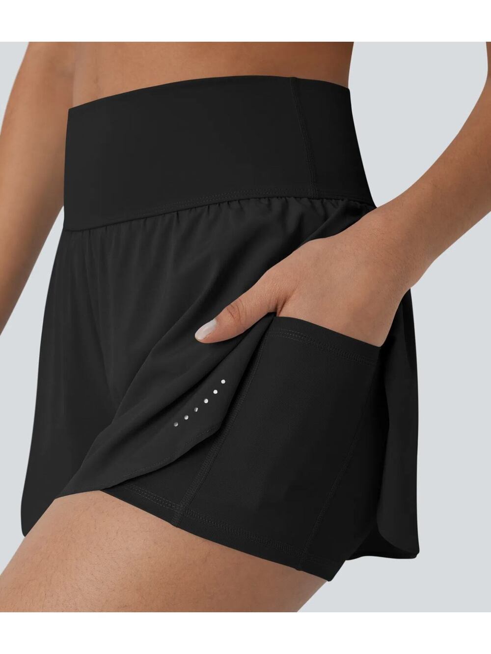 Halara SoftlyZero High Waisted Tummy Control Running Shorts - Size S